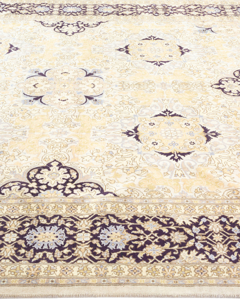 Mogul, One-of-a-Kind Hand-Knotted Runner Yellow, 6'4"x15'3"
