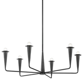 Danna 39.75" Wide 6-Light Old Bronze Chandelier