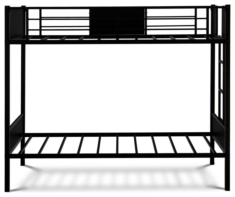 Lynfield Twin Bunk Bed In Powder Coating Black Color