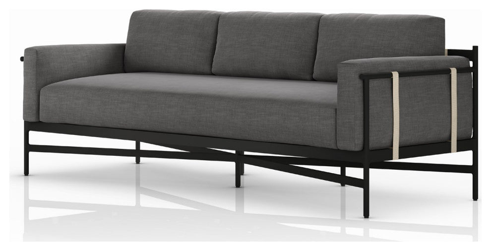 Hearst Outdoor Sofa-99"-Charcoal