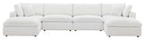 Cloud Couch, U-Chaise Cloud Sectional Sofa Set, Modular 6Piece Dream Couch, White