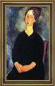 Amedeo Modigliani Little Serving Woman - 18" x 27" Framed Premium Canvas Print