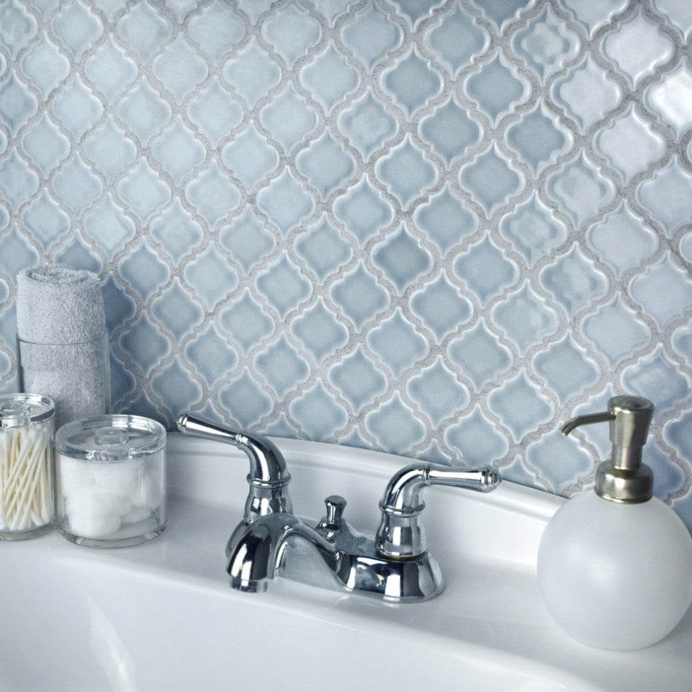 Hudson Tangier Mosaic Floor and Wall Tile, Slate