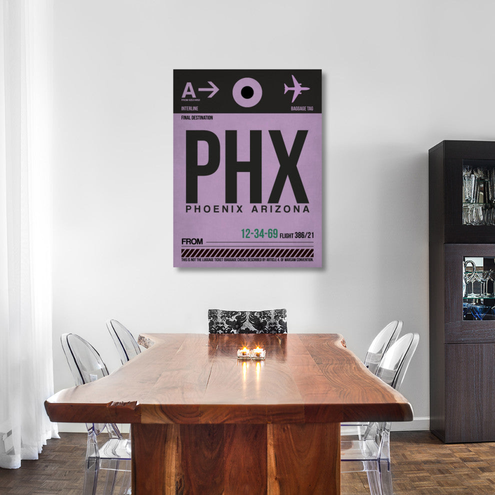 "PHX Phoenix Luggage Tag 1" Fine Art Print