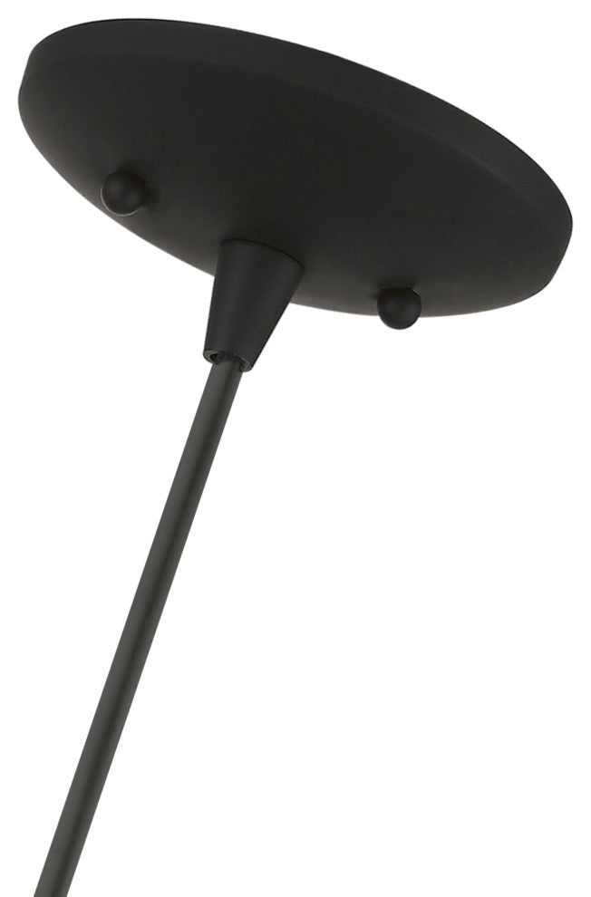 Lansdale 1 Light Black With Brushed Nickel Accents Single Pendant