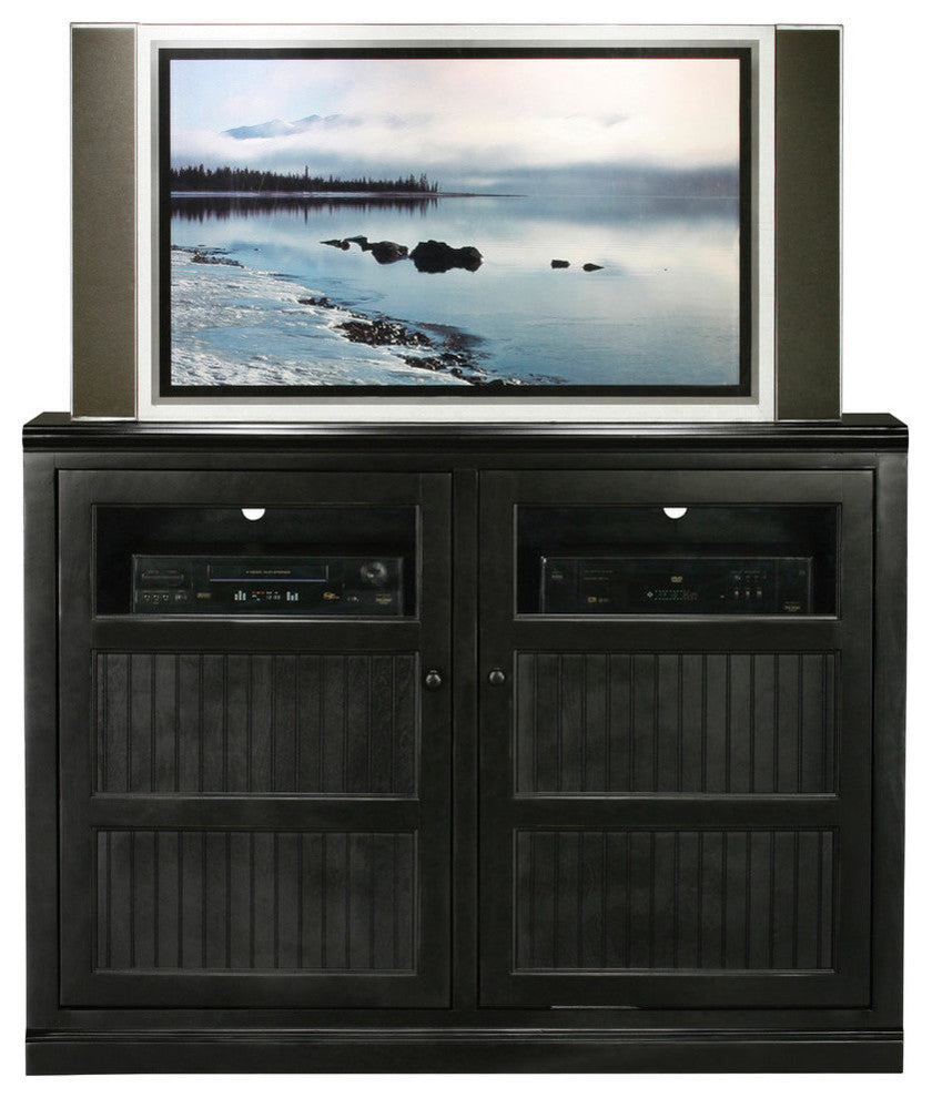 Eagle Furniture 55" Coastal Flat-Panel Entertainment Console, Chocolate Mousse