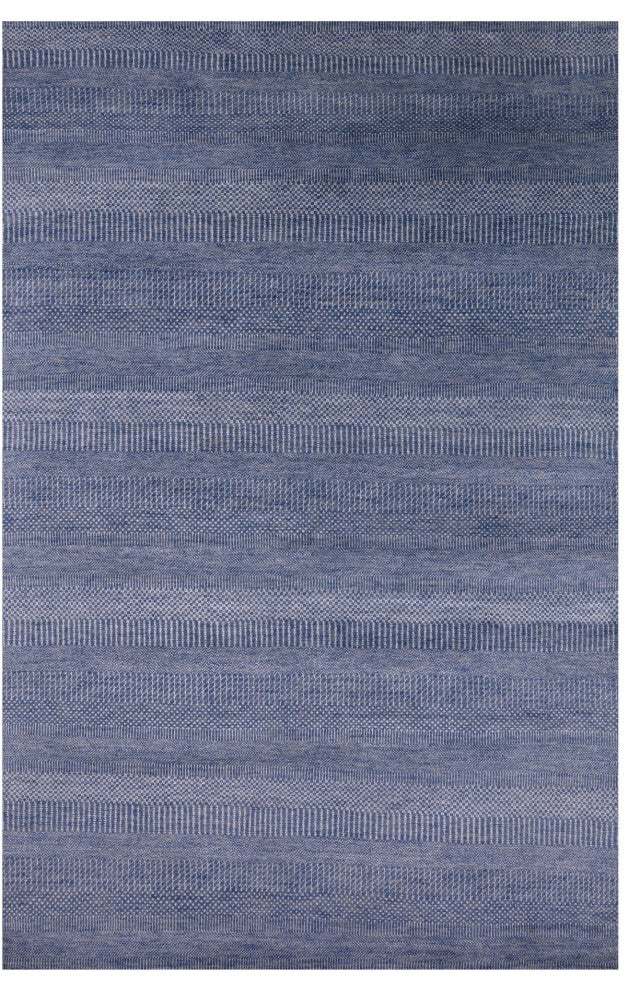 6' 1" X 9' 5" Savannah Grass Hand-Knotted Wool and Silk Rug Q11409