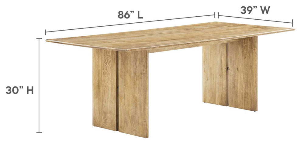 Amistad 86" Wood Dining Table - Oak