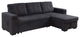 Toby Woven Fabric Reversible Sleeper Sectional, Storage, Cupholder, Black