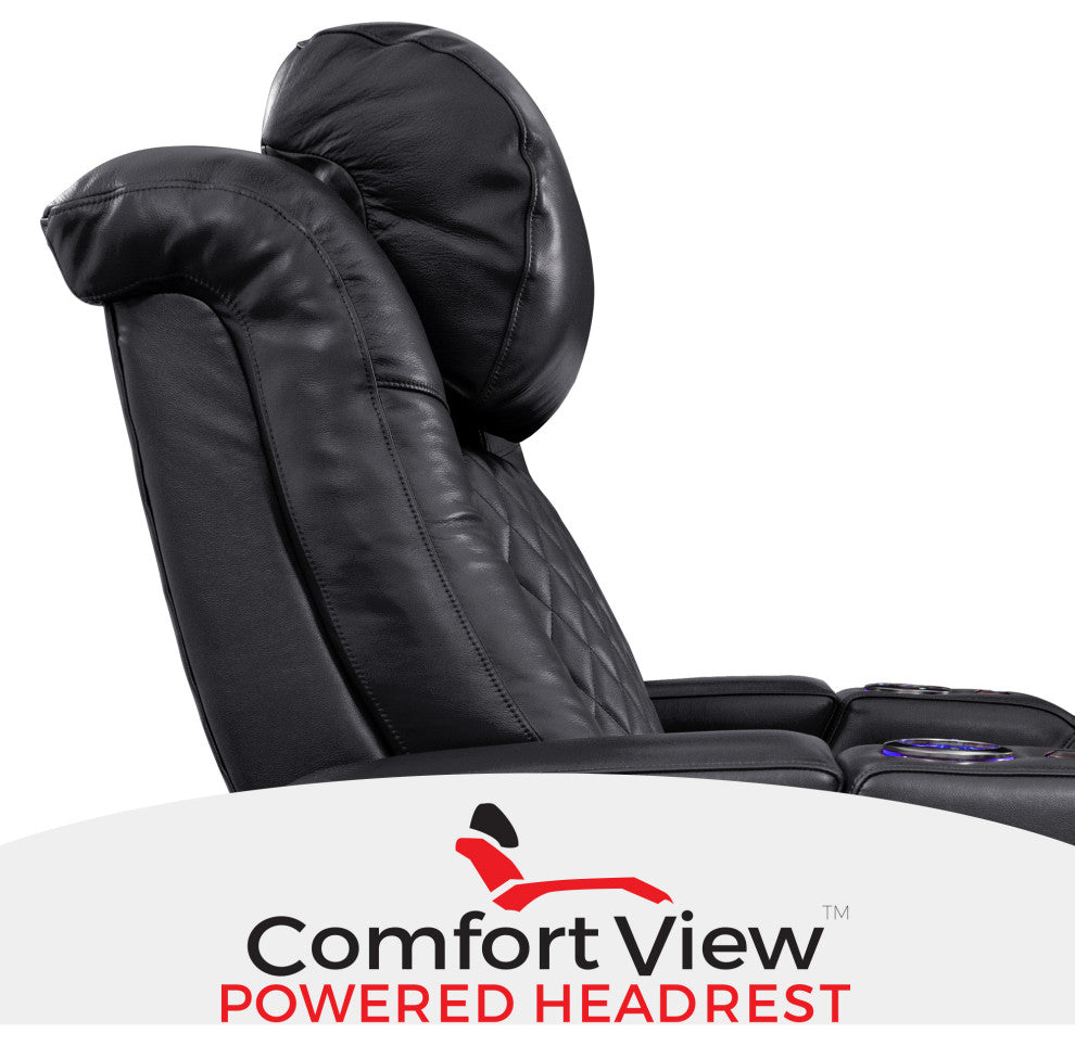 Seatcraft Capricorn Home Theater Seating, Black, Row of 3