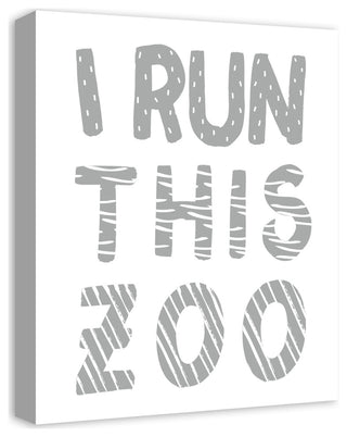 I Run This Zoo 16x20 Canvas Wall Art