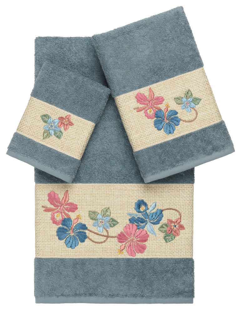 Caroline 3 Piece Embellished Towel Set