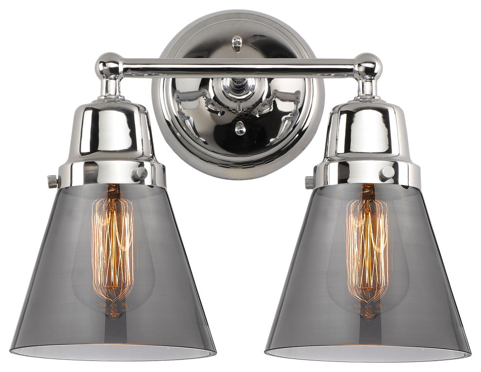 Innovations 623-2W-PC-G63 2-Light Bath Vanity Light, Polished Chrome