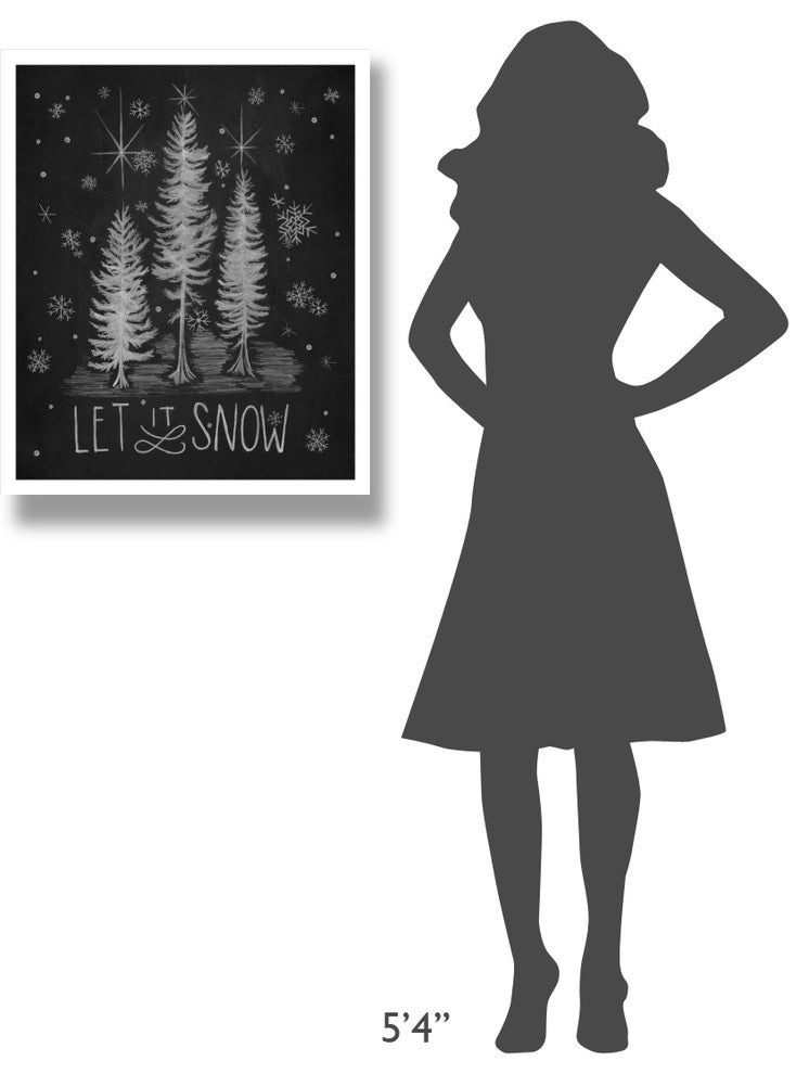 "Chalkboard Holiday Trees I" Digital Paper Print by Mary Urban, 24"x30"