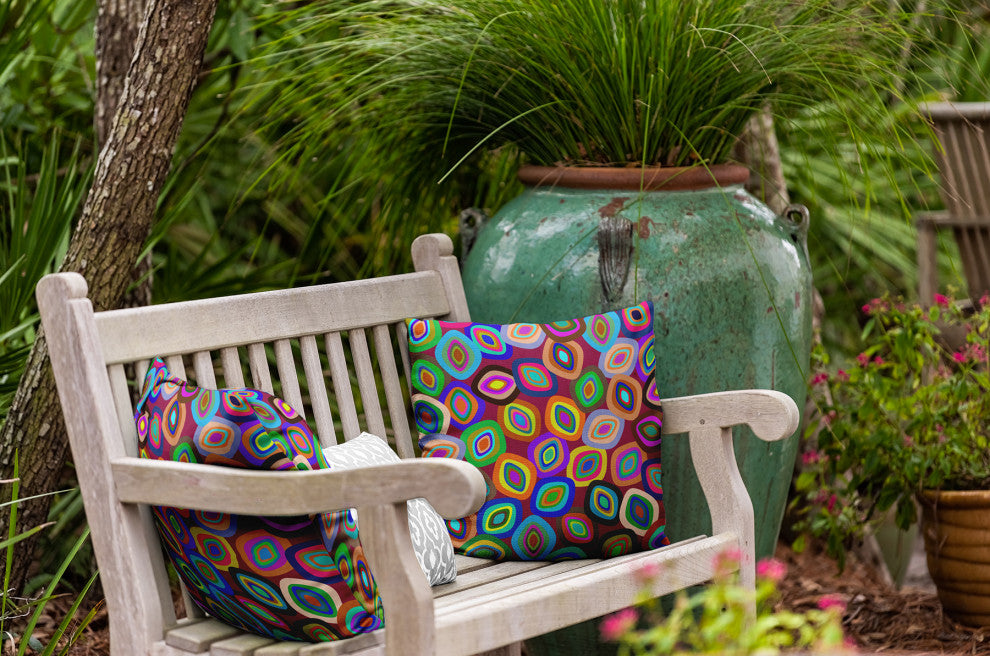 Modern Leaf Pile Indoor/Outdoor Throw Pillow