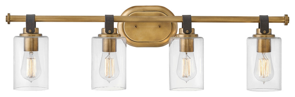 Hinkley Lighting 52884 Halstead 4 Light 32"W Bathroom Vanity - Heritage Brass