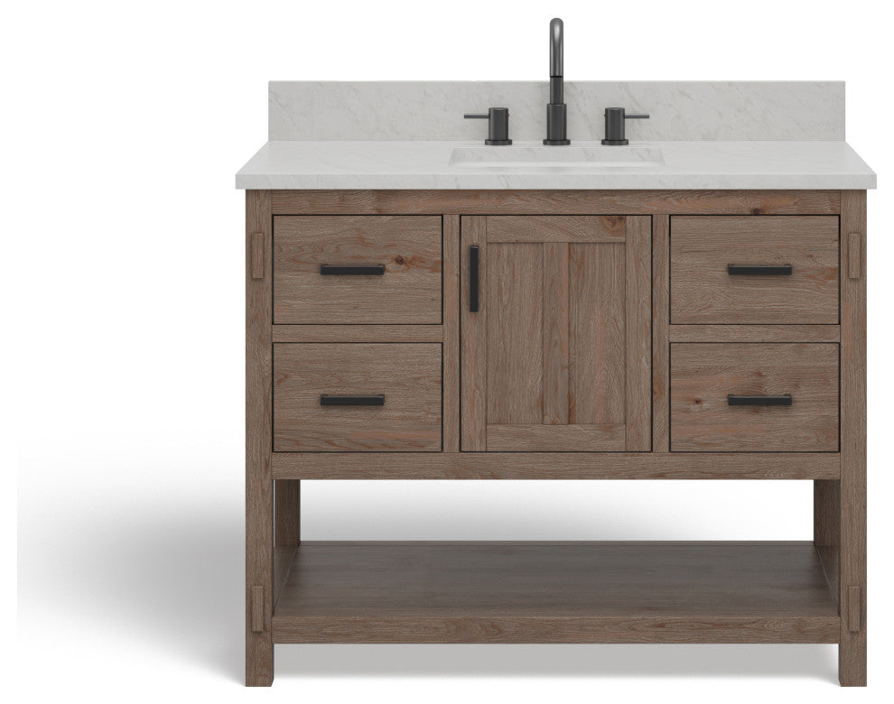 The Betsy Bathroom Vanity, Brown, 42", Single Sink, Freestanding