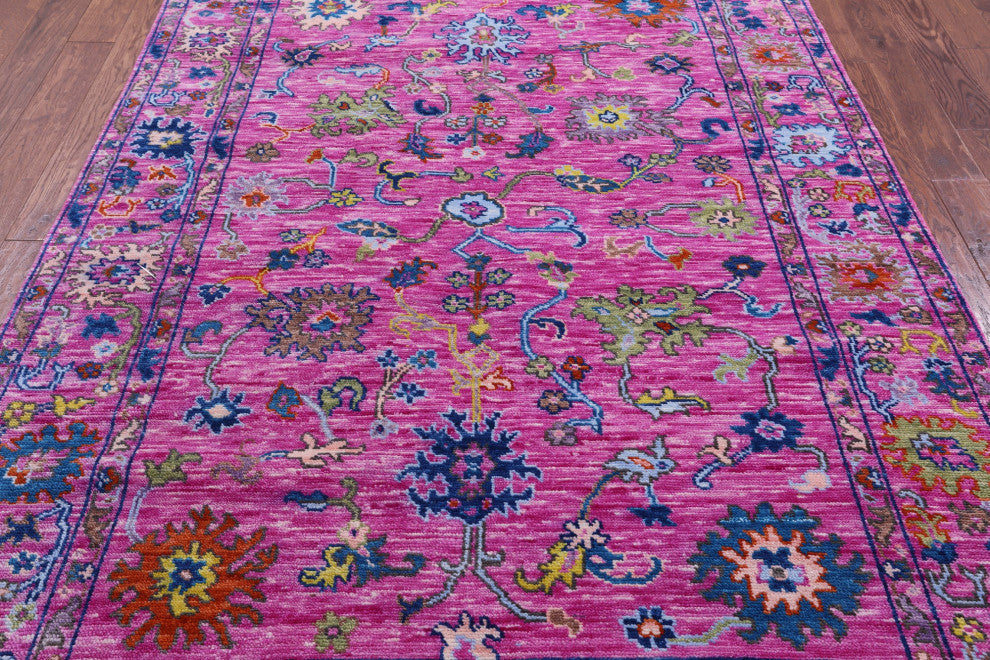 6' 2" X 9' 1" Handmade Turkish Oushak Wool Rug - Q13658