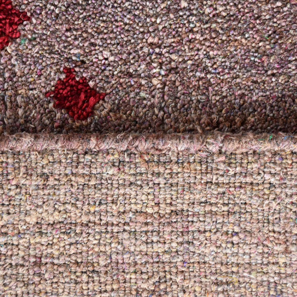 HAND KNOTTED LOOM SILK ECO-FRIENDLY RUG-8'x10',Rectangle,Light Brown,Contemporar