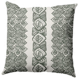 Central Comb Outdoor Pillow, Green, 16"x16"