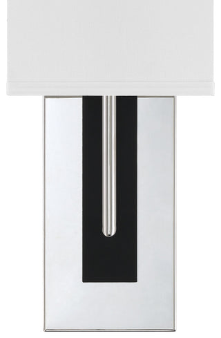 Brent 1-Light Polished Nickel/Black Forged Wall Mount