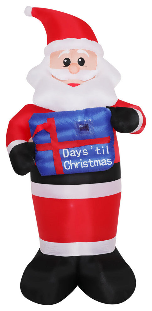 7-Ft. Pre-Lit Inflatable Santa Countdown
