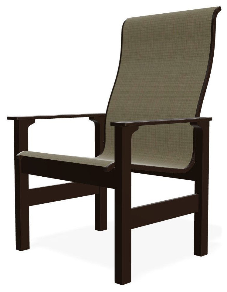 Leeward Sling Outdoor Armchair, Elevation Stone/Kona
