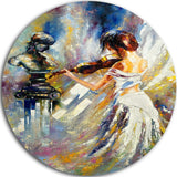 Love With Endless Music, Abstract Round Wall Art, 23"