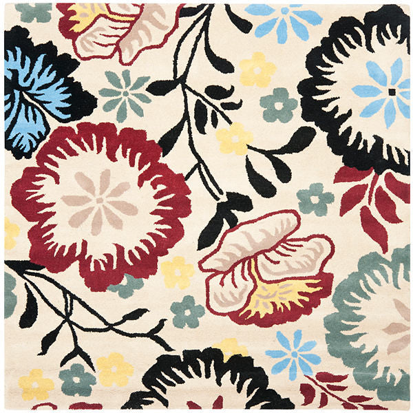 Safavieh Soho Soh776A Rug, Ivory/Multi, 6'0"x6'0" Square