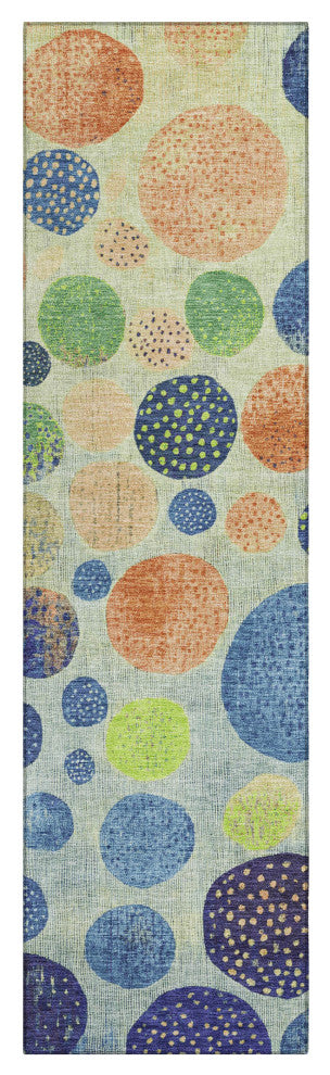 Machine Washable Indoor/Outdoor Chantille ACN1899 Navy 2'3" x 7'6" Runner Rug
