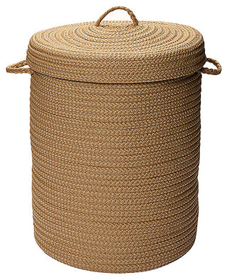 Colonial Mills Hamper Simply Home Solid Cafe Tostado Round Hamper With Lid