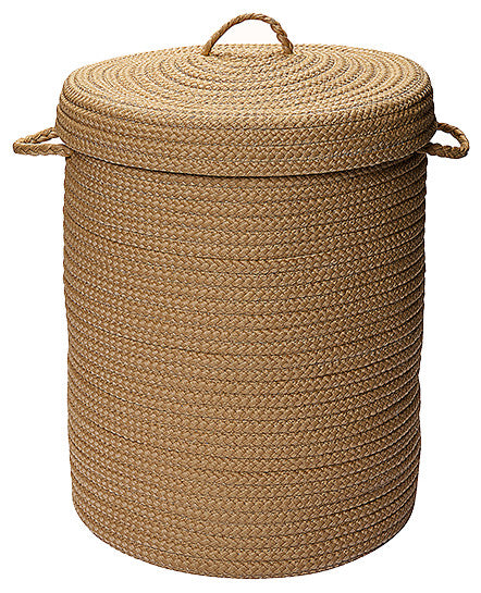 Colonial Mills Hamper Simply Home Solid Cafe Tostado Round Hamper With Lid