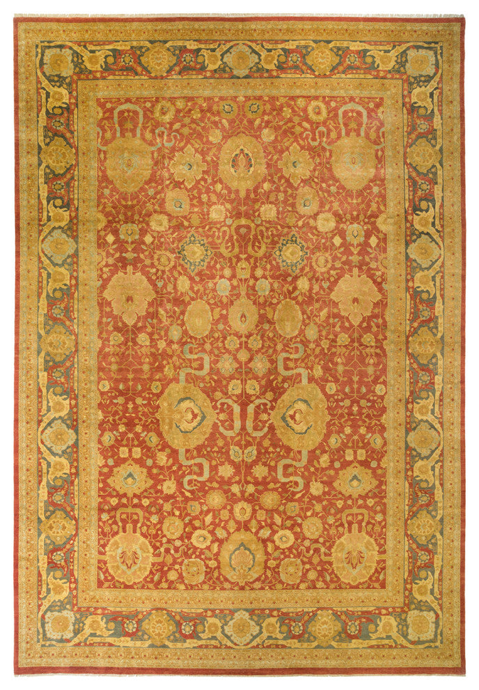 Mogul, One-of-a-Kind Hand-Knotted Area Rug Orange, 12'2"x17'10"