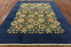 Blue Oushak Style Peshawar Quality Chobi Hand-Knotted Wool Rug, 8'x10'