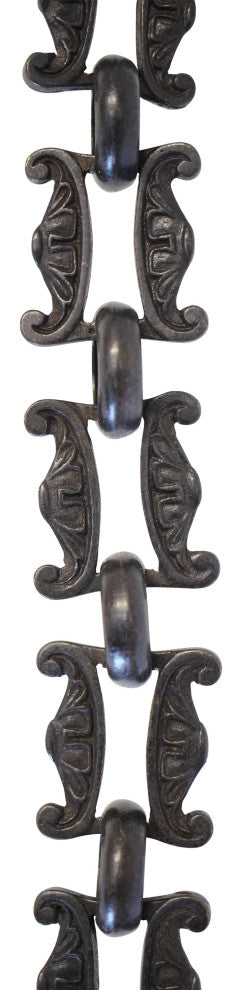 RCH Hardware Brass Vintage Chandelier Chain, 3', Oil Bronzed Black, U35
