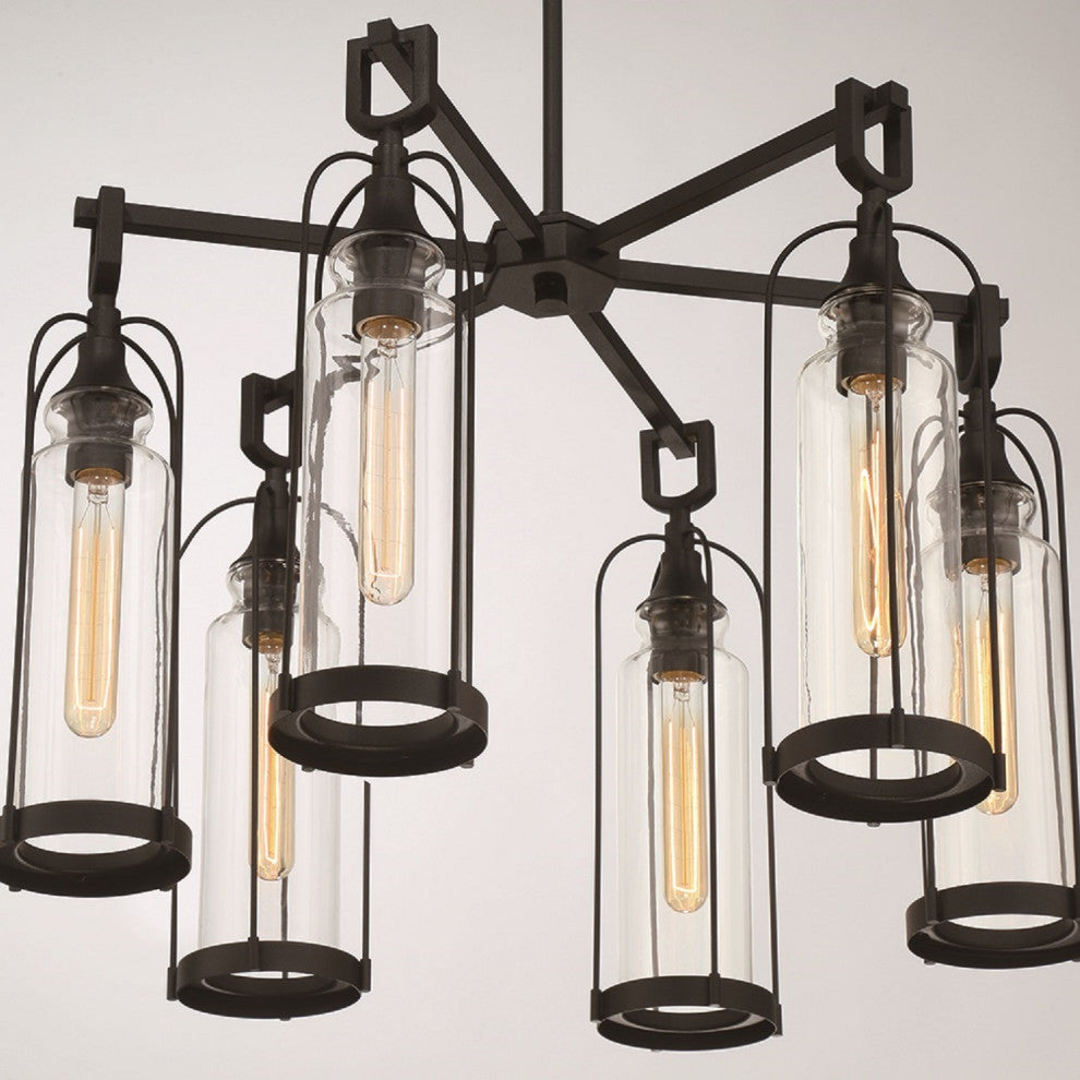 27" 6-Light Outdoor Chandelier