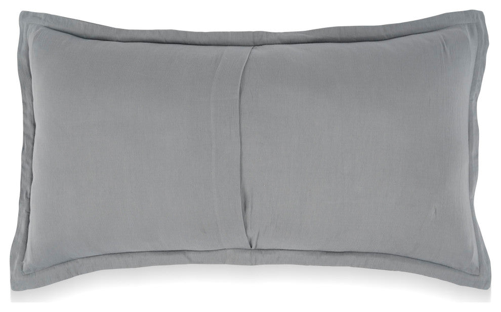 Kingston 100% Linen King Sham, Ivory, Blue