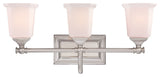 Nicholas 3-Light Bath Vanity, Brushed Nickel