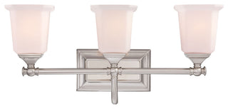 Nicholas 3-Light Bath Vanity, Brushed Nickel