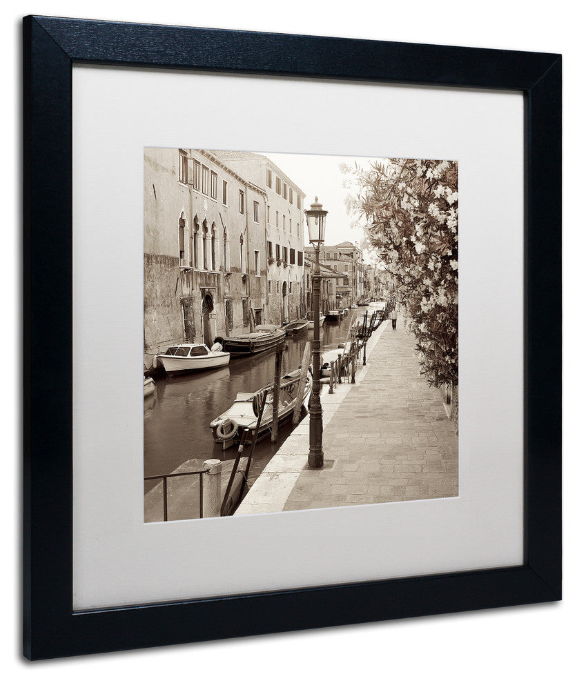 Alan Blaustein 'Venezia V' Art, Black Frame, White Mat, 16x16