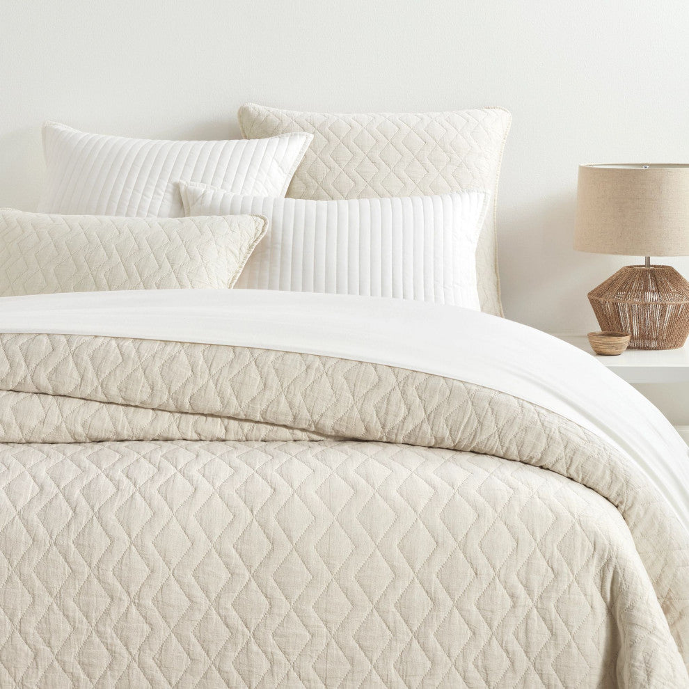 Birdie Natural Quilted Sham