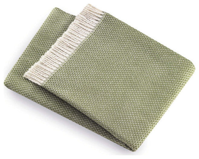 Soft Olive Green Links Pattern Throw Blanket