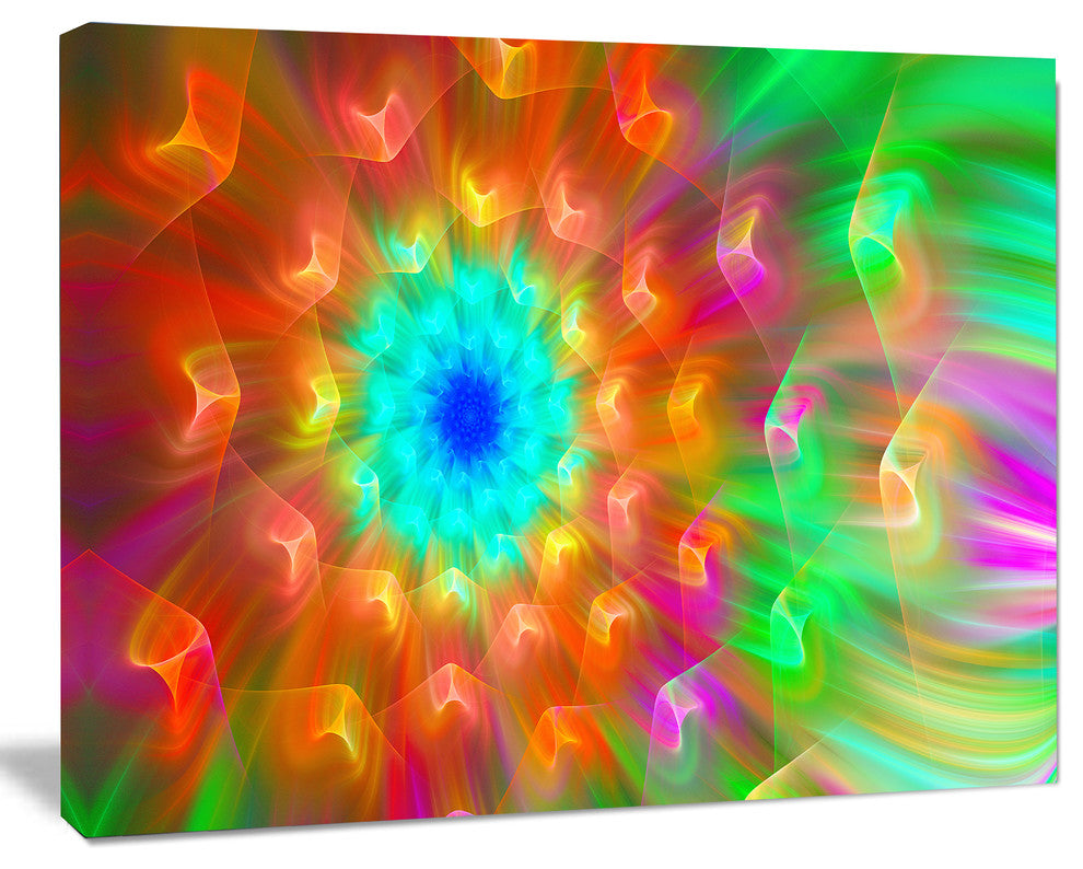Amazing Multi Color Petals Dandelion, Large Floral Canvas Art Print, 60x40