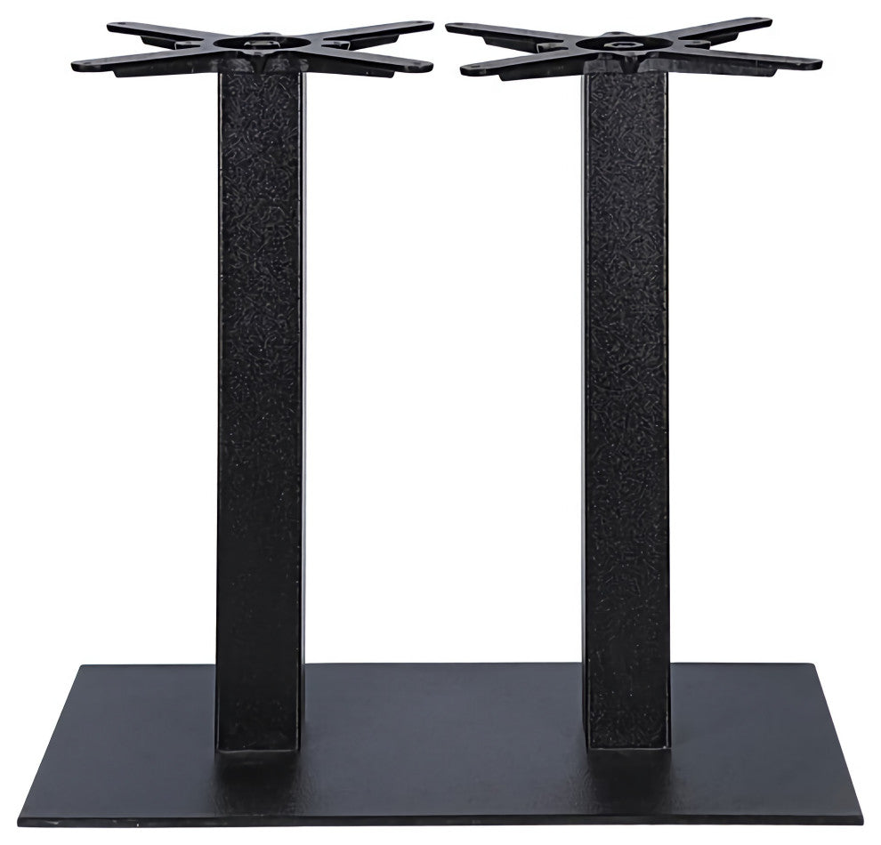 Cliff Double Poles 15.75"x 27.56" Black Rectangle Base (Set of 1)