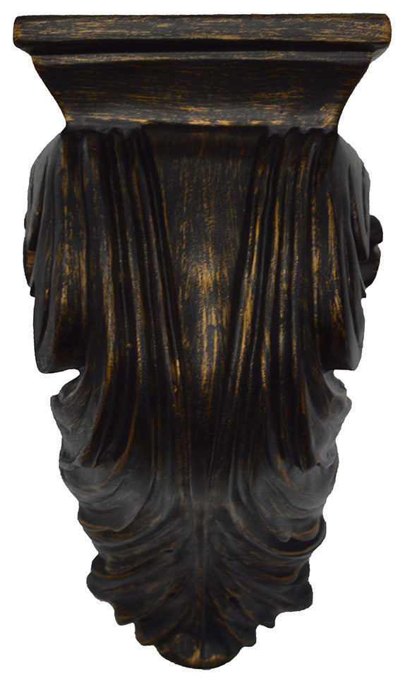 Cameau Drapery Sconce, 2" Diameter, Burnt Gold