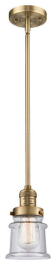Small Canton 1-Light Mini Pendant, Brushed Brass, Seedy