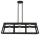 Schofield 3 Light Black With Brushed Nickel Accents Linear Chandelier
