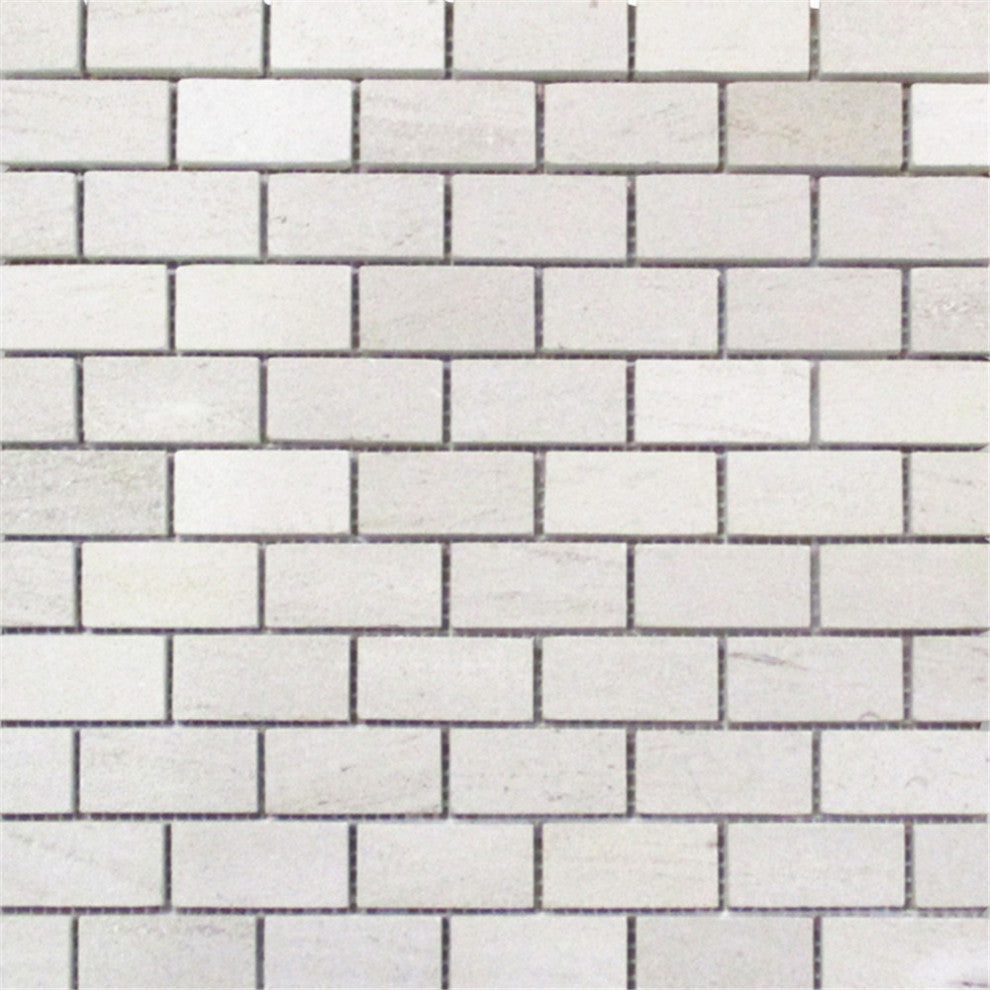 Golden Beach Moleanos Beige Limestone 1x2 Brick Mosaic Tile Honed, 1 sheet