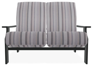 St. Catherine Deep Seat Outdoor Loveseat, Sensory Dove/Graphite