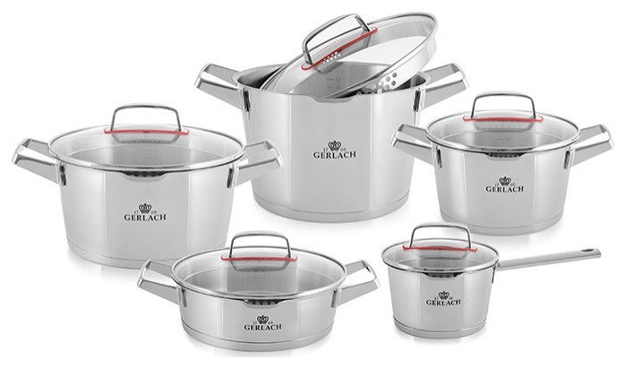 SUPERB Stainless Steel Pot Set With Lids 10 pcs